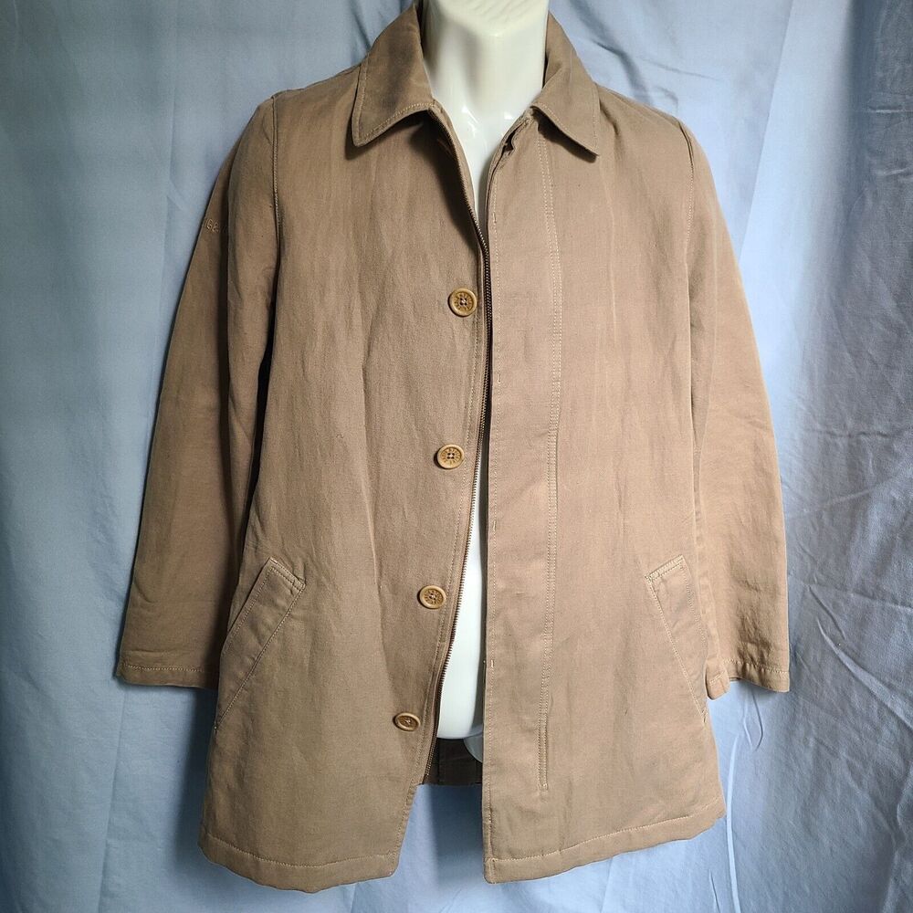 Zadig & Voltaire Men's khaki Jacket cotton blend zipper lightweight trench sz S